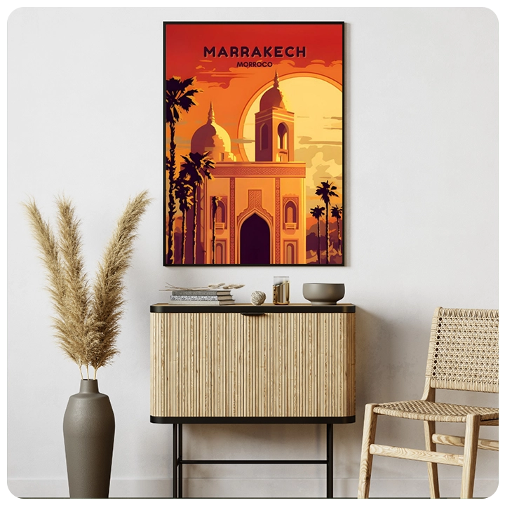 Vibrant Marrakech Architecture Canvas Print