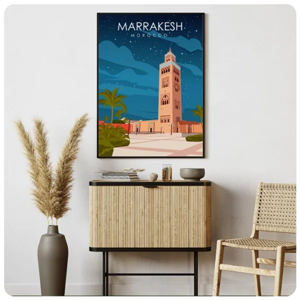 Majestic Marrakesh – Iconic Koutoubia Mosque Wall Canvas