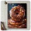 Indulgent Chocolate Donut Explosion - Sweet Pastry Canvas Art Print