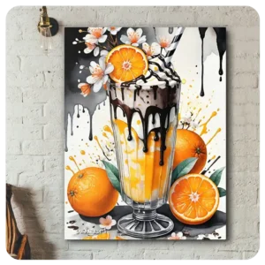 Orange Dream Delight – Citrus & Chocolate Fusion Canvas Art