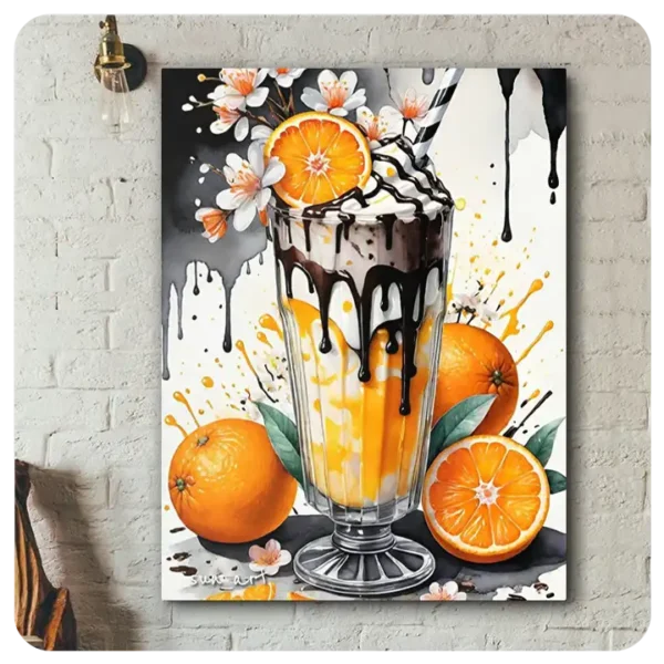 Orange Dream Delight – Citrus & Chocolate Fusion Canvas Art