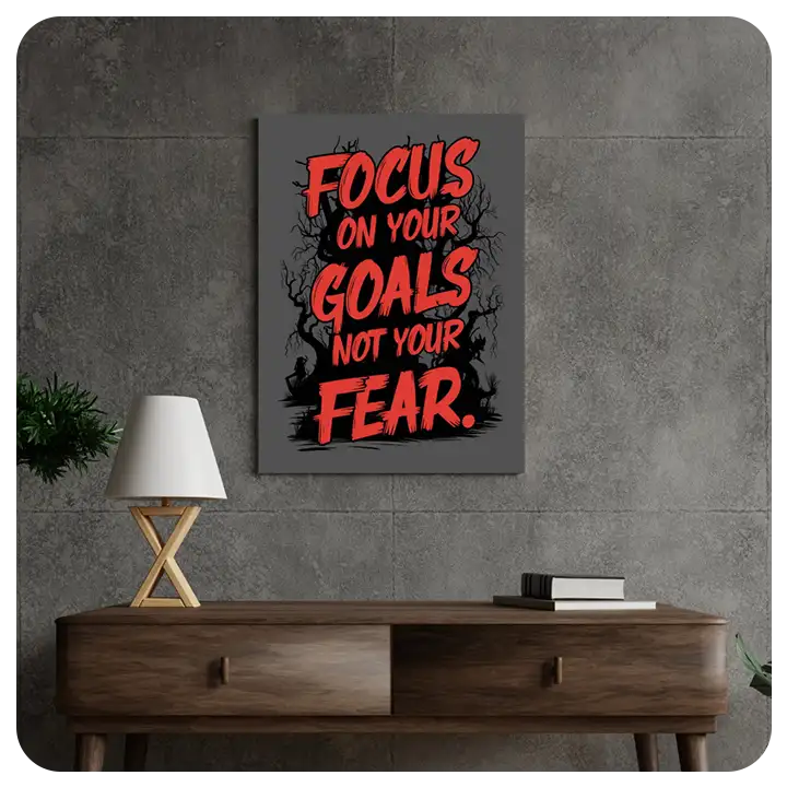 Focus on Your Goals - Motivational Wall Canvas Art Print