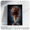 Delicious Chocolate Rose Ice Cream Cone Wall Art