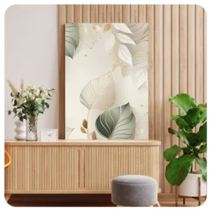 Modern Leaf Canvas Wall Art – Elegant Nature-Inspired Home Decor