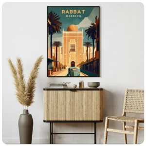 Rabat Morocco - Vintage Urban Elegance Canvas