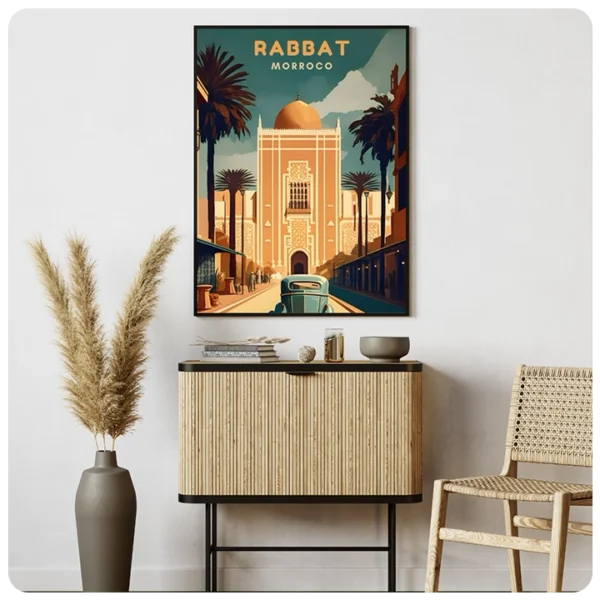 Rabat Morocco - Vintage Urban Elegance Canvas