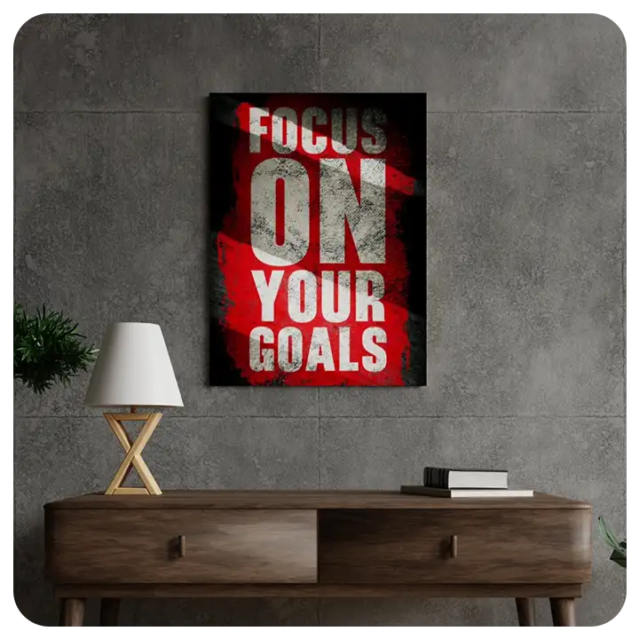 Focus On Your Goals - Motivational Canvas Print