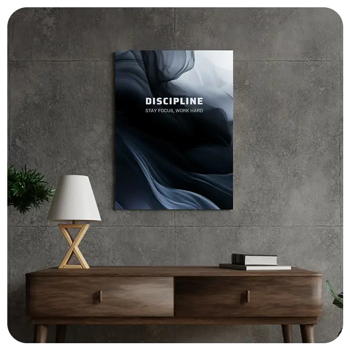 Discipline - Stay Focused, Work Hard Canvas Print