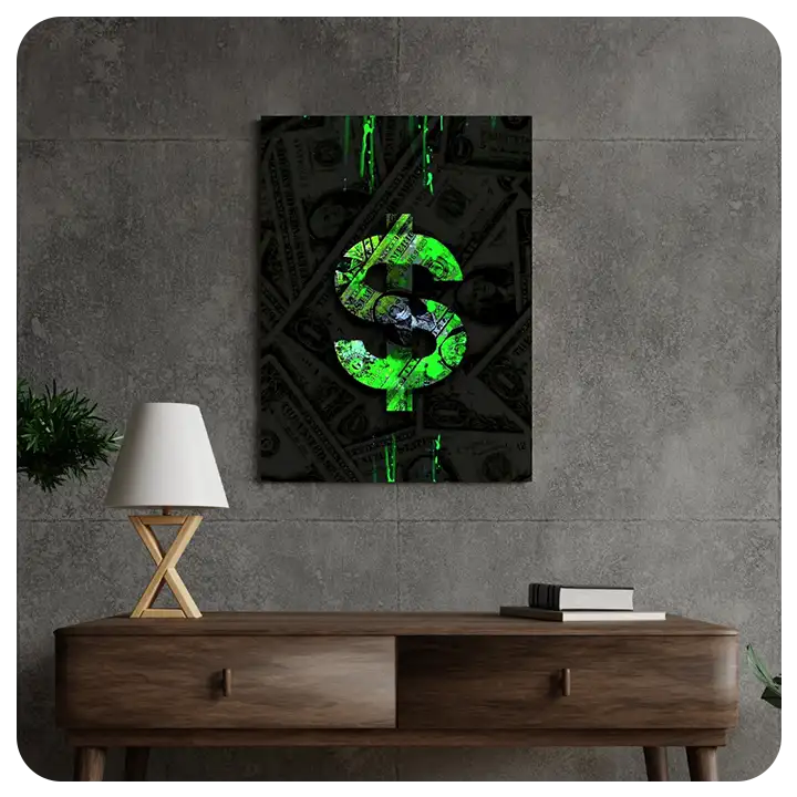 Financial Focus – Money Motivation Canvas Print