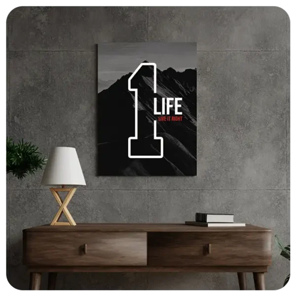 One Life, Live It Right: Inspirational Wall Canvas