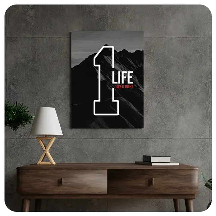 One Life, Live It Right: Inspirational Wall Canvas