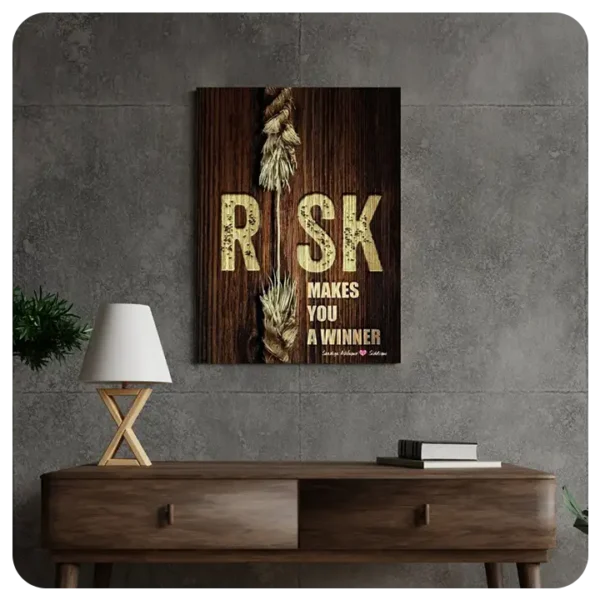 Take the Leap: "Risk Makes You a Winner" Wall Art