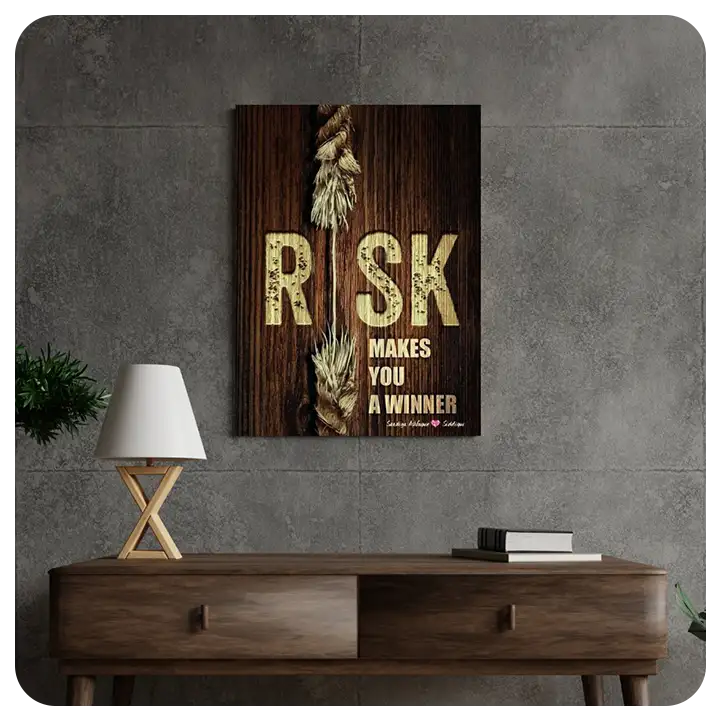 Take the Leap: "Risk Makes You a Winner" Wall Art