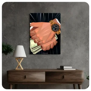 Luxury Hustle - Bold Modern Canvas Art for Ambitious Entrepreneurs